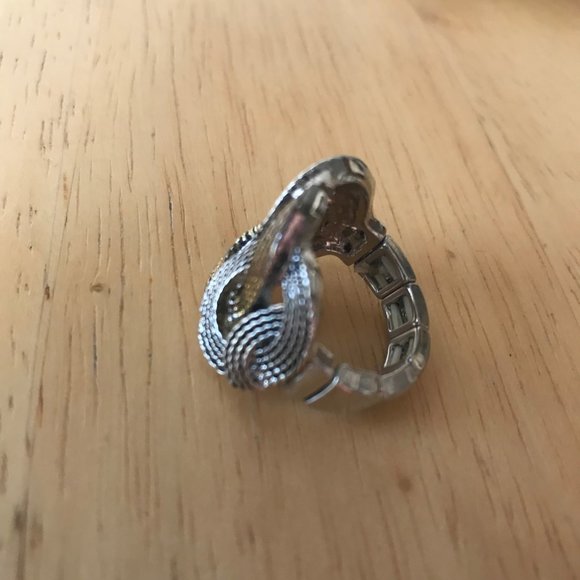 Art Deco Stretch Ring Vintage Metal Jewelry Trendy - Picture 3 of 7